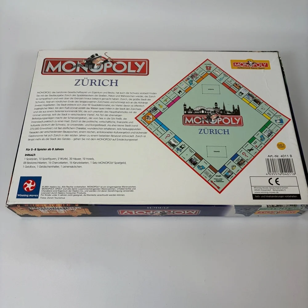 Monopoly Board Game Zurich Switzerland Edition HTF‎ Complete